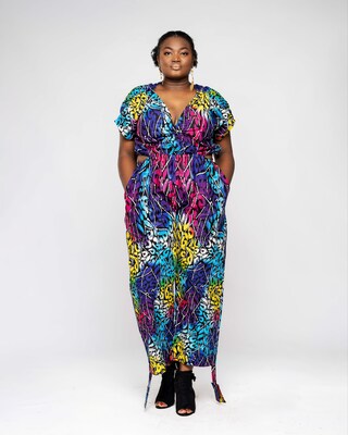 African Batik Jumpsuit for Women. Made in Ghana - image1